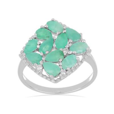 BUY STERLING SILVER NATURAL GLASS FILLED RUBY GEMSTONE RING